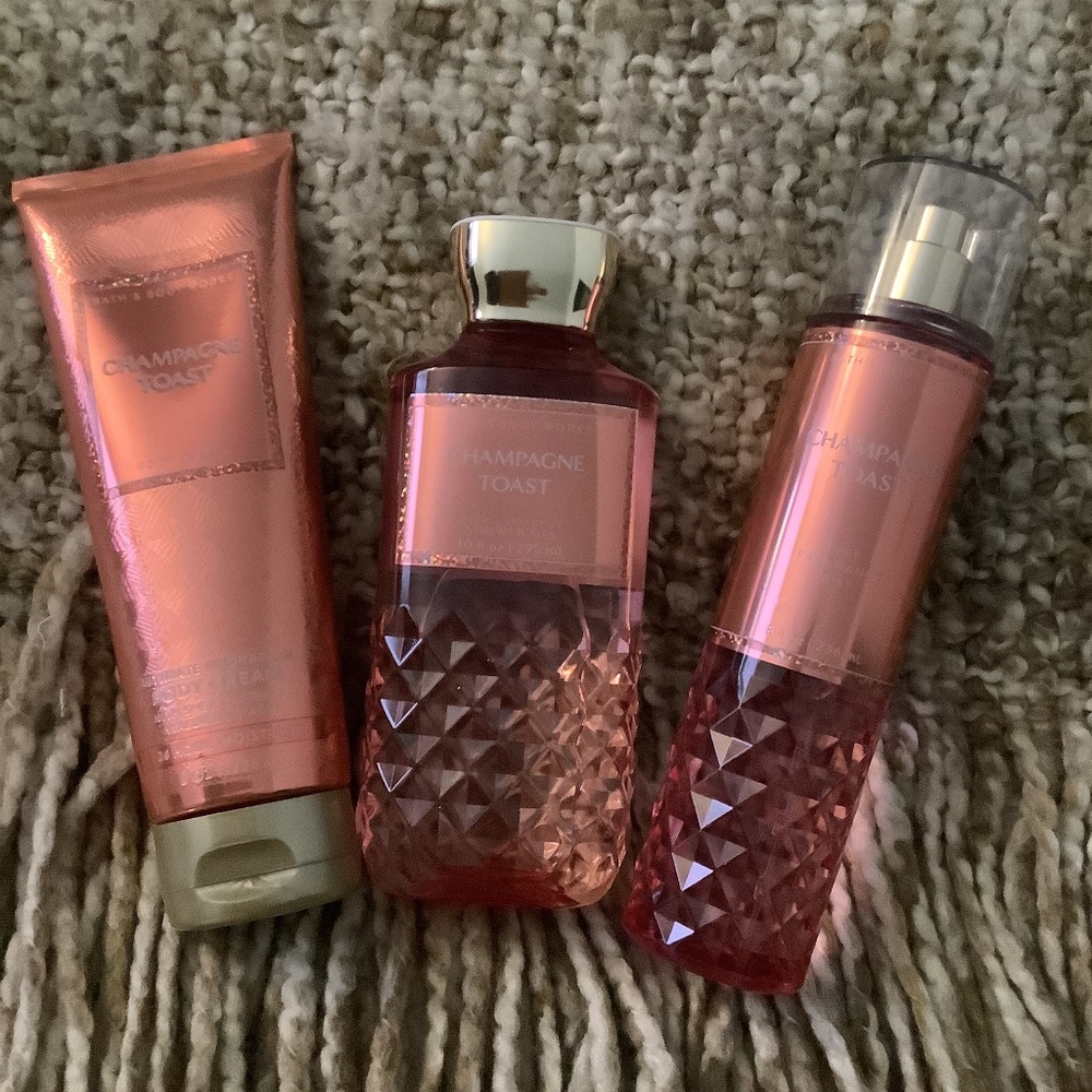Bath and Body Works Champagne Toast Trio NWT